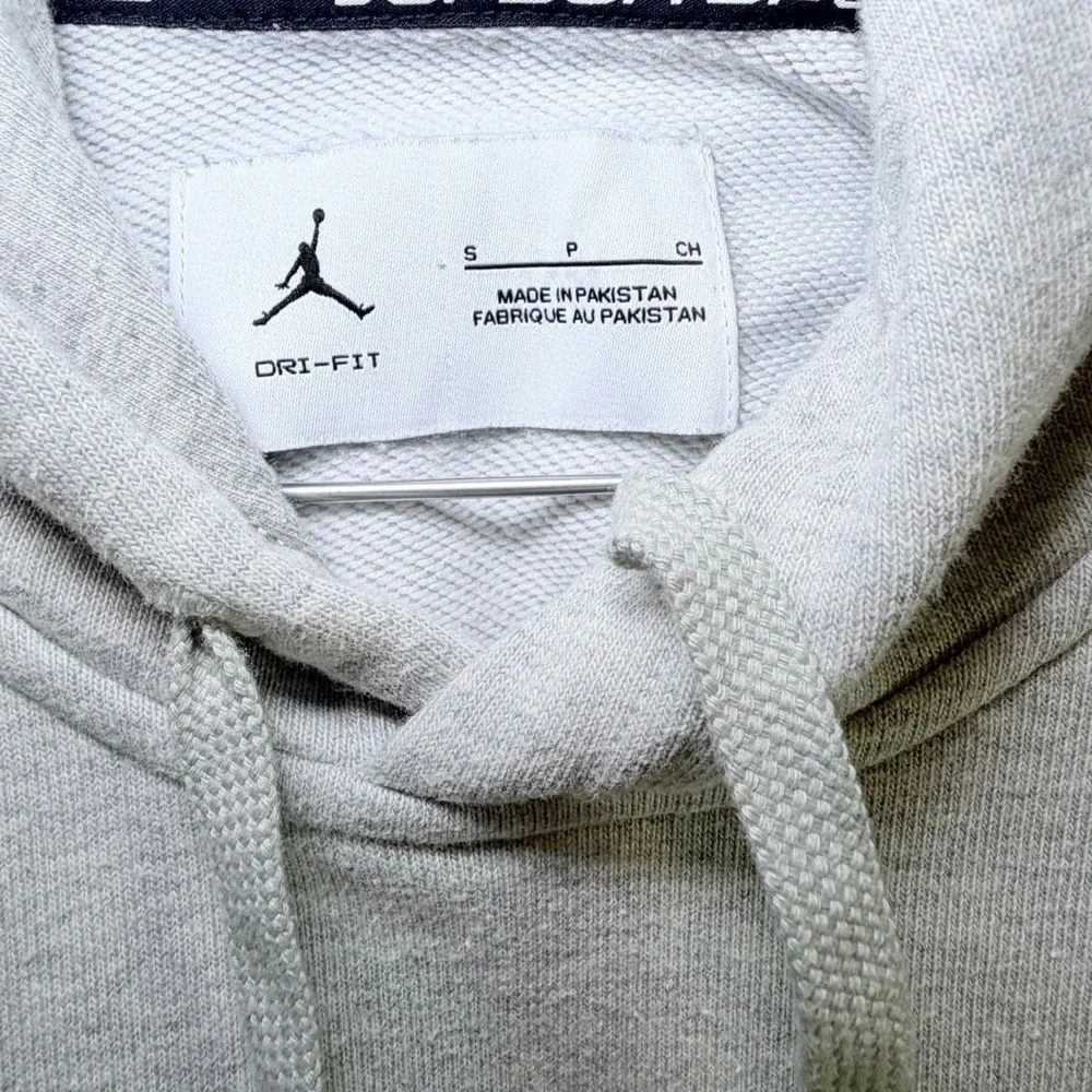 Jordan Dri-FIT Pullover Hoodie‎ mens Small Heather Grey Jumpman Sweatshirt